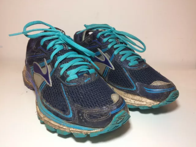 Brooks Womens Running Trainers Shoes Size 6 Vapor 2 Blue Lace Up Jogging Gym