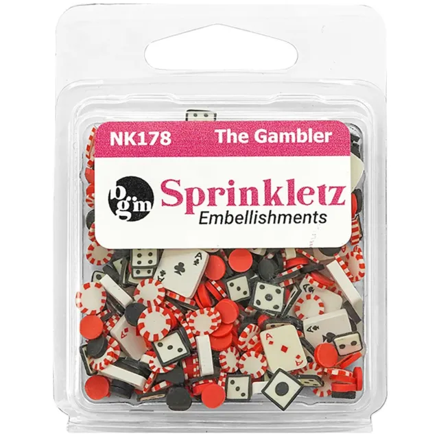 6 Pack Buttons Galore Sprinkletz Embellishments 12g-The Gambler BNK-178