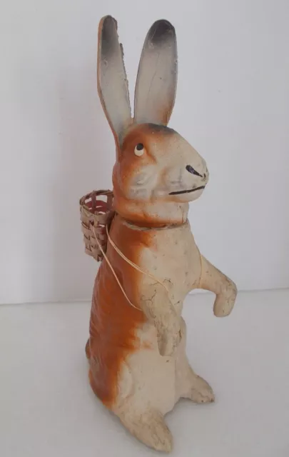 Alter Osterhase aus Pappe Candy Container Papphase Pappmache