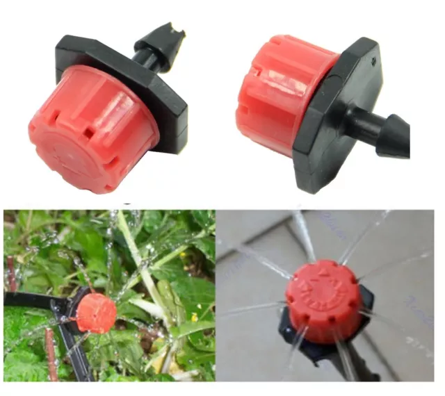 5X MICRO GOCCIOLATORE 14mm irrigatore vaso serra orto tubo acqua goccia giardino