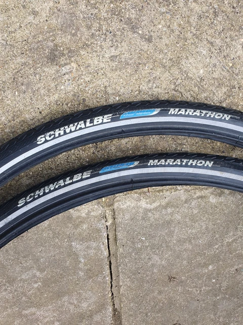 Schwalbe Marathon 27 x 1 1/4 630x32 tyres x2 Used