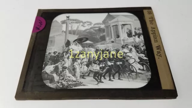RLN Glass Magic Lantern Slide Photo THE APPIAN WAY