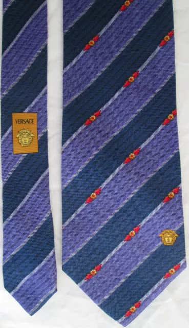 -AUTHENTIQUE  cravate cravatte  GIANNI VERSACE   100% soie  TBEG  vintage