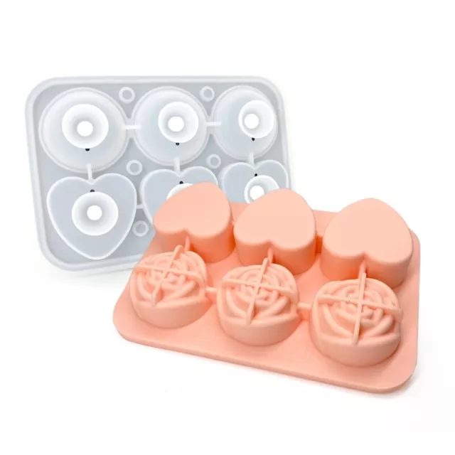 Silicone Ice Cube Tray Mold Heart-Shaped Rose Molds Ice Cube Tray Resin Mold