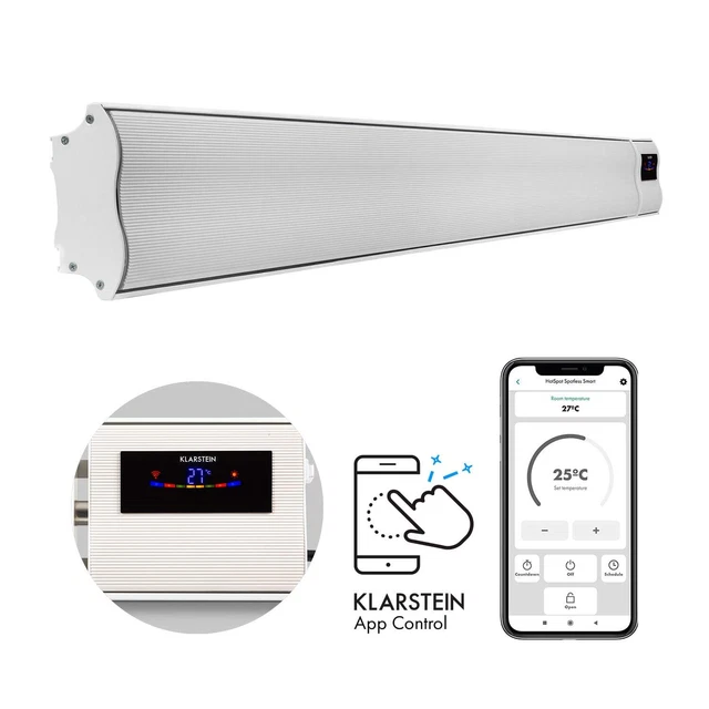 Infrarot Heizstrahler Decke Wand 3000 W WiFi Infrarotstrahler elektrisch weiß