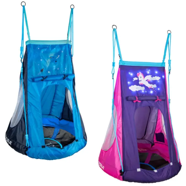 Hudora Nestschaukel LED 90 Zelt Schaukel Kinder Hängezelt Schaukelnest bis 100kg