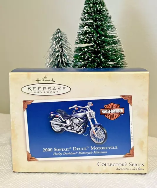Hallmark Keepsake Ornament 2000 Harley Davidson Softail Deuce Motorcycle