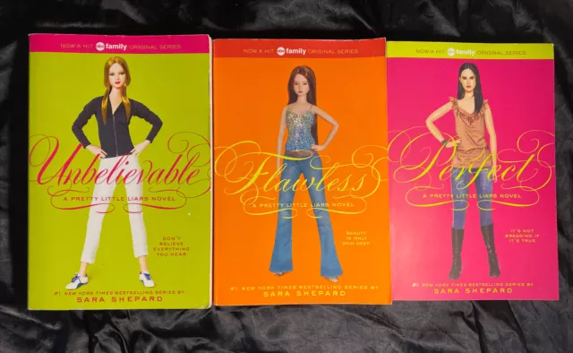 Pretty Little Liars Books x 3 Teen Fiction Flawless Unbelievable Perfect EUC