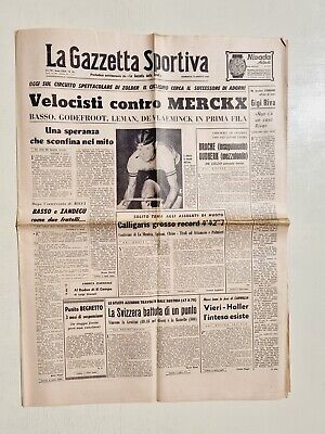 NOVELLA CALLIGARIS GAZZETTA DELLO SPORT 12 AGOSTO 1970 GIGI RIVA BERGAMONTI 