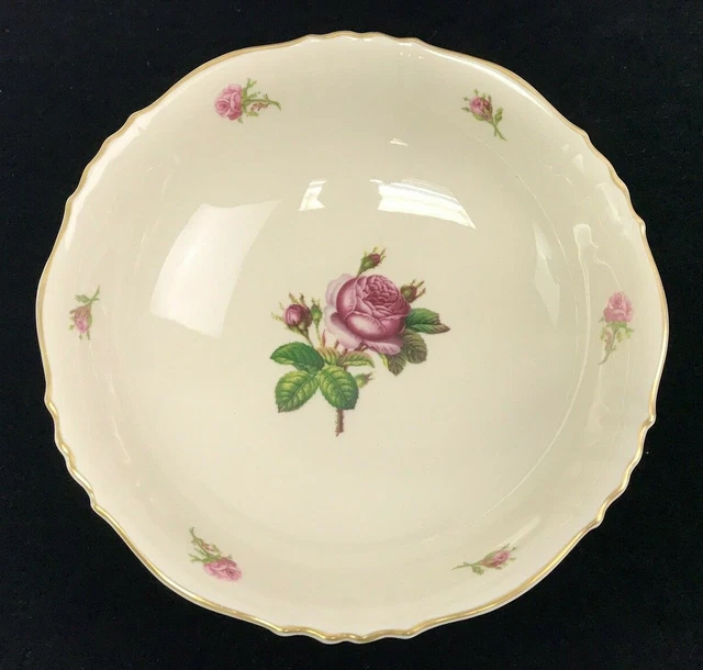 Federal Shape / Syracuse China, Victoria Rose Design: 9" Serving / Fruit Bowl