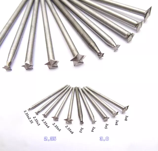 2.35-6mm Rotary Burr File Grinding Milling Cutter For Metal Wood 2.35/3mm Shank