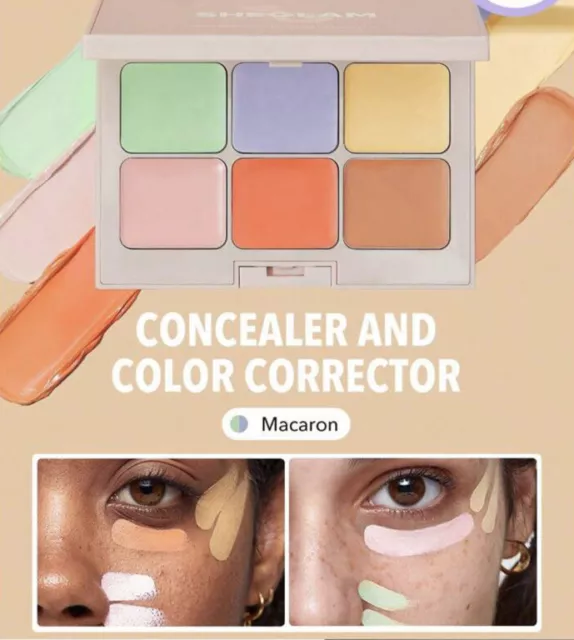 Sheglam Multi-Fix Colour Corrector Smoothing Concealer Palette 6 Shades -Macaron