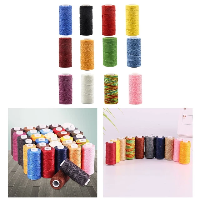 Hilo de línea de costura hilo encerado colorido hilo de coser permanente práctico nuevo