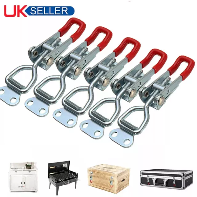 5X 10X Latch Catch Stainless Steel Cabinet Boxes Handle Toggle Lock Clamp Hasp