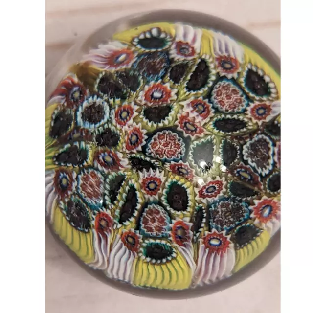 Vintage Millefiori Art Glass Paperweight