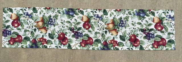 Curtain Valance Fruit Apple Pear Grapes