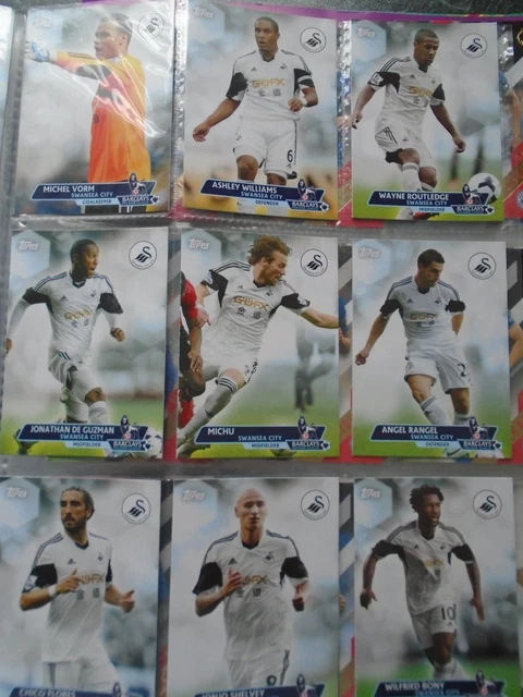 TOPPS premier gold 2013 10 carte set squadra città swansea michu scaffale osso ecc.