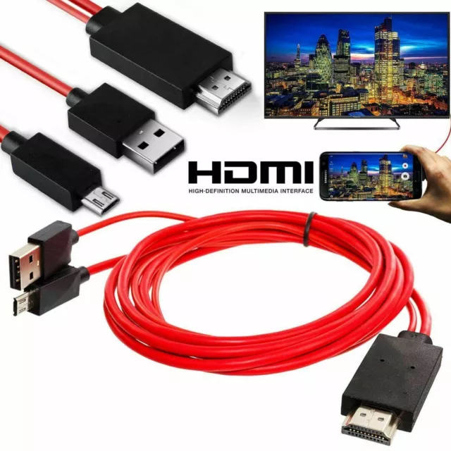 MHL Micro USB to HDMI 1080P HD TV Cable Adapter For Samsung