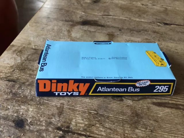 Bin Dinky Toys 295 Atlantean Bus Base Box Only