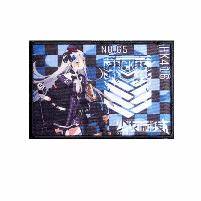 New Anime Girls Frontline UMP9 Actical Patch Embroidered Badge Hook & Loop