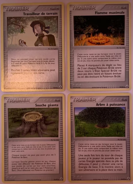4 Cartes Pokémon Trainer! EX Créateurs de Légendes - année 2006 - 73-74-75-76/92