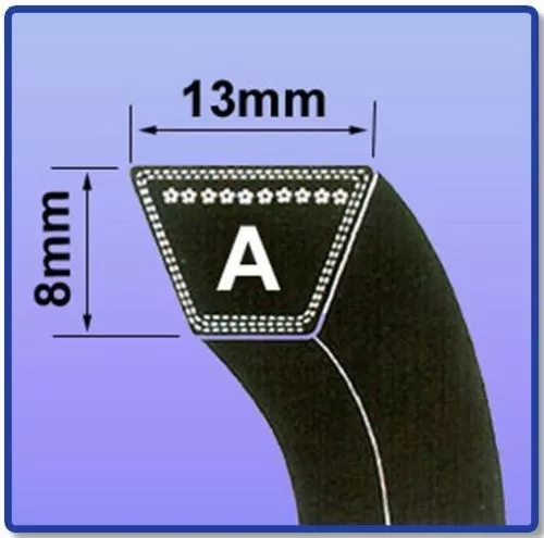 A Section V Belt Sizes A16 - A46 V Belt 13Mm X 8Mm Vee Belt