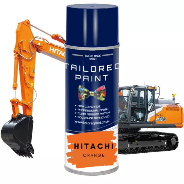 Hitachi Orange Aerosol Spray Paint Direct Gloss Excavator Machinery