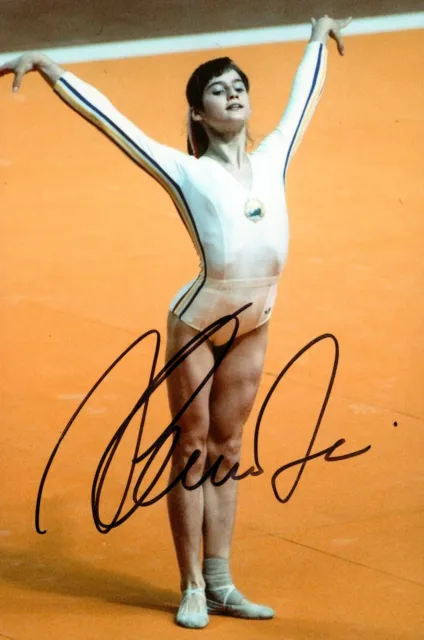 Nadia Comaneci Signed 6x4 Photo Olympics Gymnast Autograph Memorabilia + COA