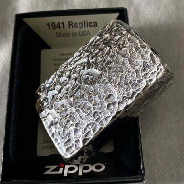 ZIPPO Oil Lighter Hammer Tone 5 Side Processing Silver 1941 replica new