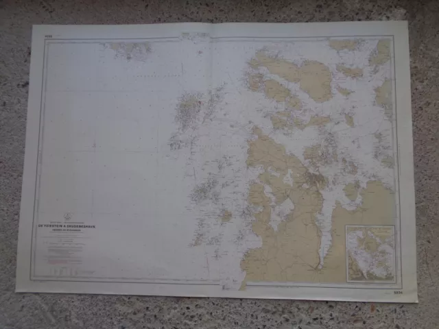 CARTE MARINE De Feiestein à Skudeneshavn Abords de Stavanger Côte ouest Norvège