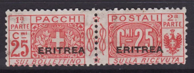 Colonie Eritrea 1917-24 Pacchi Postali 25 Centesimi N.12 G.o Mh*