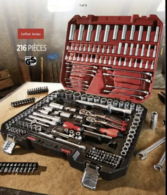PARKSIDE SOCKET SET professional 216 Piece German MadeChrome