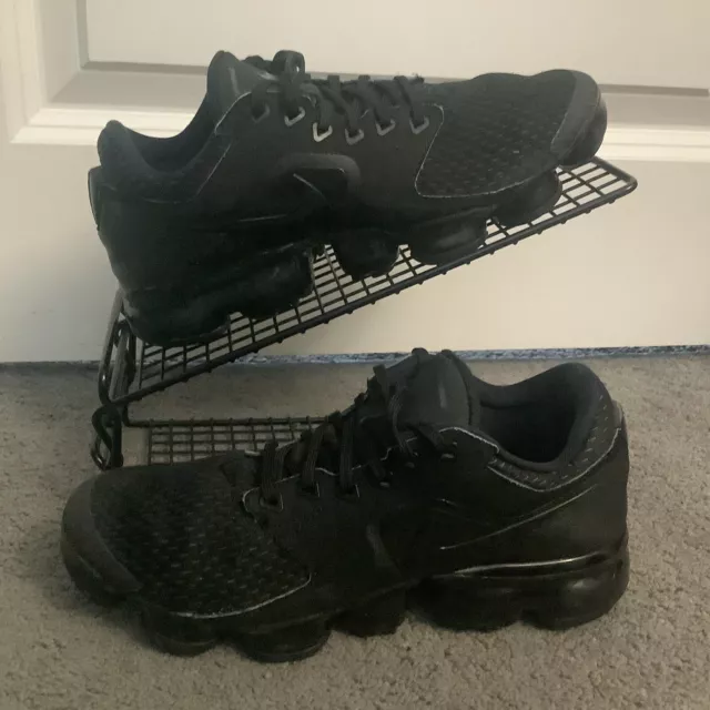 Nike Air Vapormax Triple Black GS Leather Womens Trainers Size UK 5 Shoes Gym