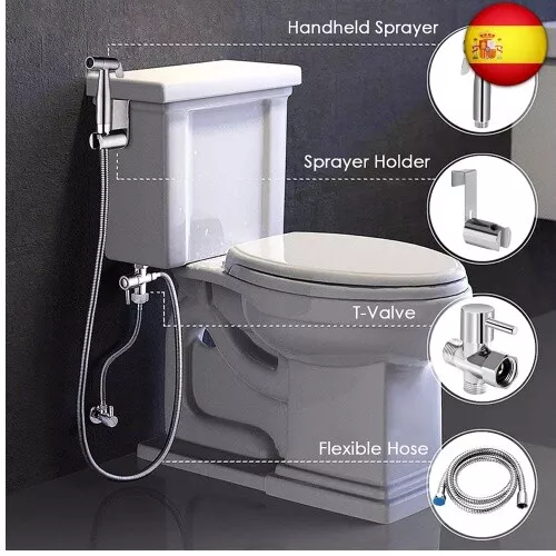 WEIDMAX Bidet de mano pulverizador Kit de pulverizador de níquel cepillado de 3