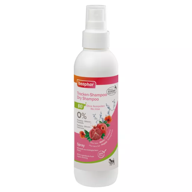 Beaphar Bio Shampoing Sec 200 ML pour Chiens, Neuf