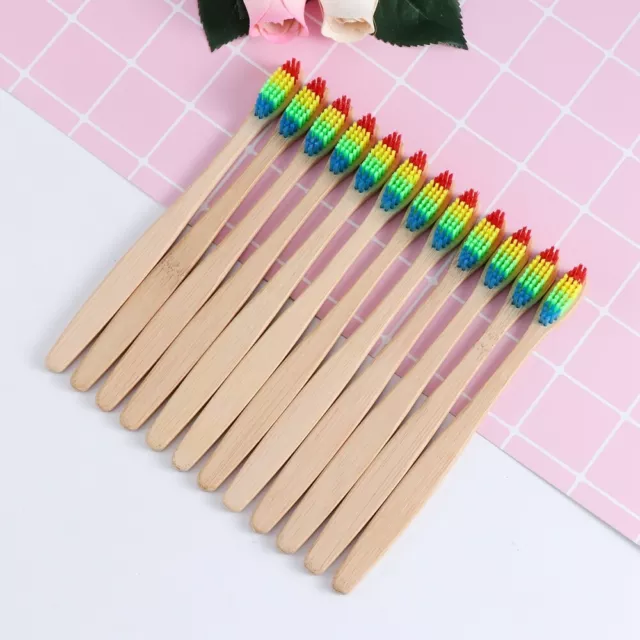 12 Pcs Oral Care Toothbrush Eco Friendly Biodegradable Wooden