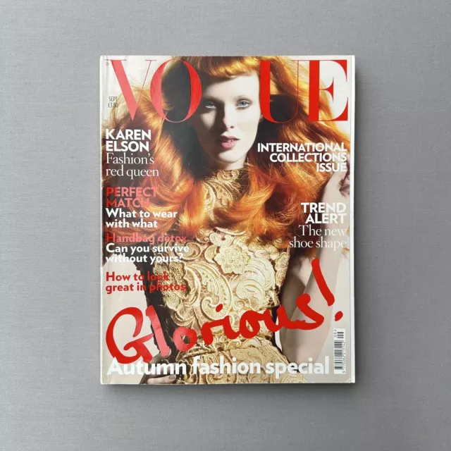BRITISH VOGUE MAGAZINE September 2008 Fashion Karen Elson UK English £