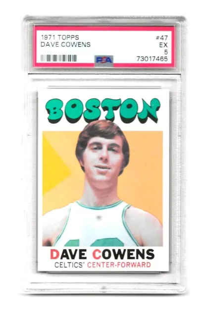 1971 Topps #47 Dave Cowens Boston Celtics Rookie Ex graded PSA 5 rc