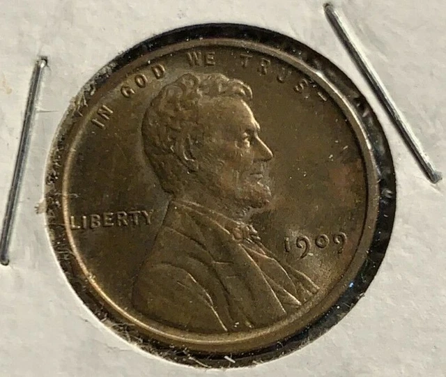 1909-P VDB Lincoln Wheat Cent Penny (BU - Brown) - Old U.S. Coins