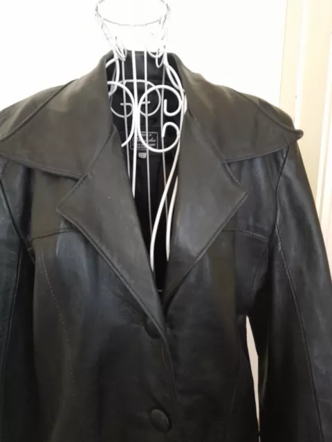 RETRO BLACK LEATHER Jacket Fully Lined Made In Australia By Golden ...