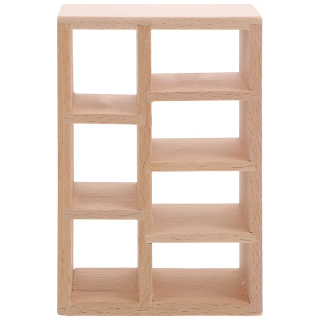 Mini armario de simulación de madera mini joyas para el hogar juguete miniatura televisor