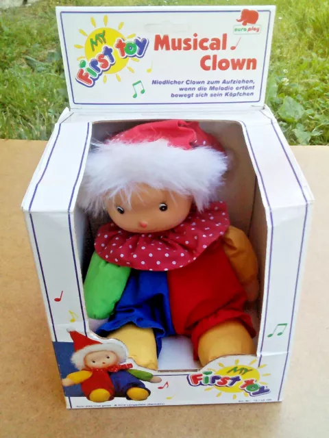 ancien jouet musical clown first  toy euro play en boite