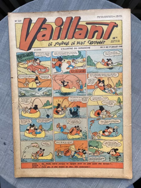 Vaillant Le Journal Le Plus Captivant N°217 1949 Bon État