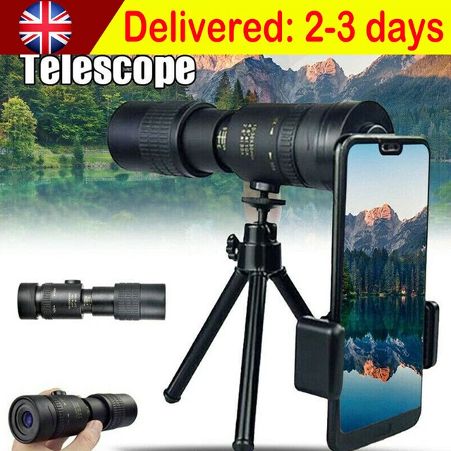 UK 4K 10-300X40mm Super Telephoto Lens Zoom Monocular Telescope Night Waterproof