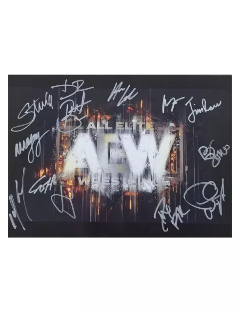 A3 Wrestling Poster Signed by Ten Wrestling Legends with COA