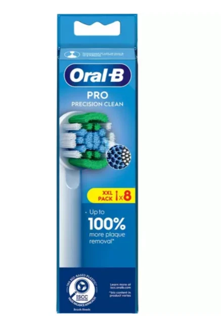 Oral-B Braun Precision testine di ricambio pulite - Confezione da 8 originali