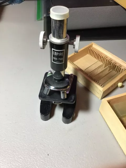 VINTAGE Monolux Microscope 6030 100X-750X Zoom With Case And Equipment All Orig