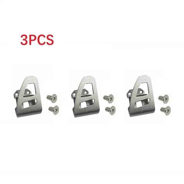 Gancio clip cintura 3 pz argento acciaio vita fibbie con viti 18V 2603-20