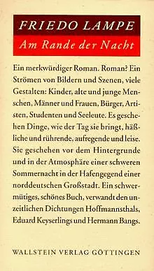 Am Rande der Nacht. Roman von Friedo Lampe | Buch | Zustand gut