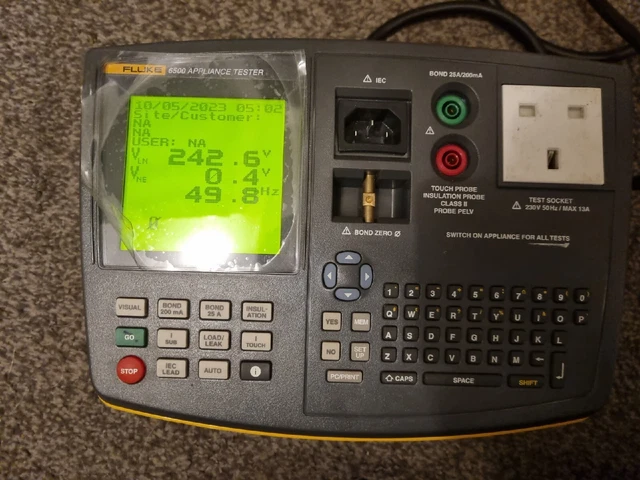 Fluke 6500 PAT Tester elettrodomestici portatili usato